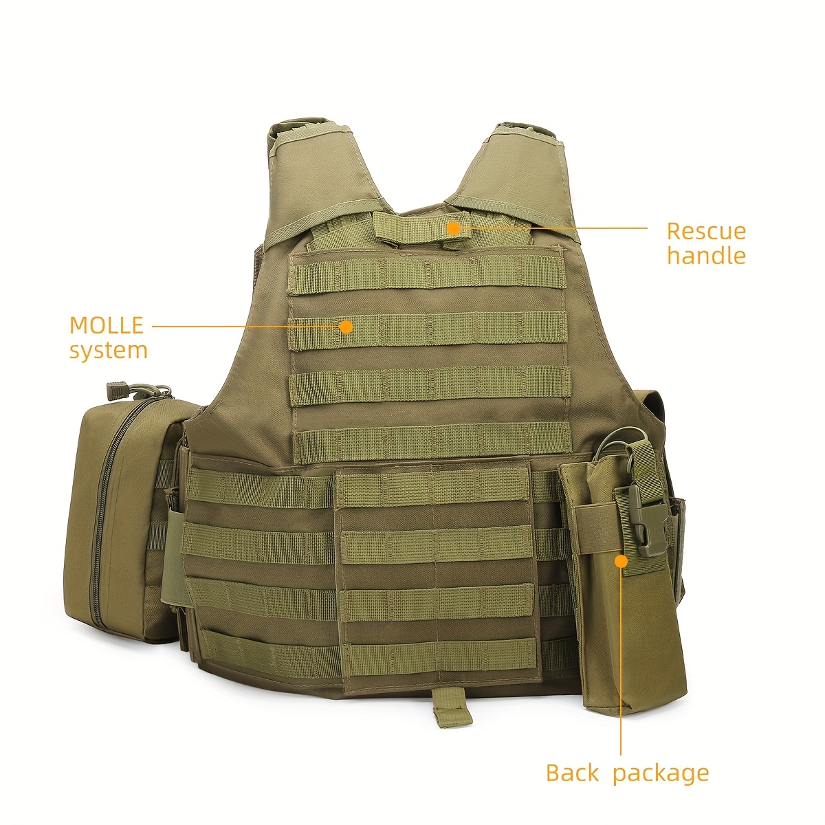 chaleco táctico exteriores hombres bolsa pequeña desmontable