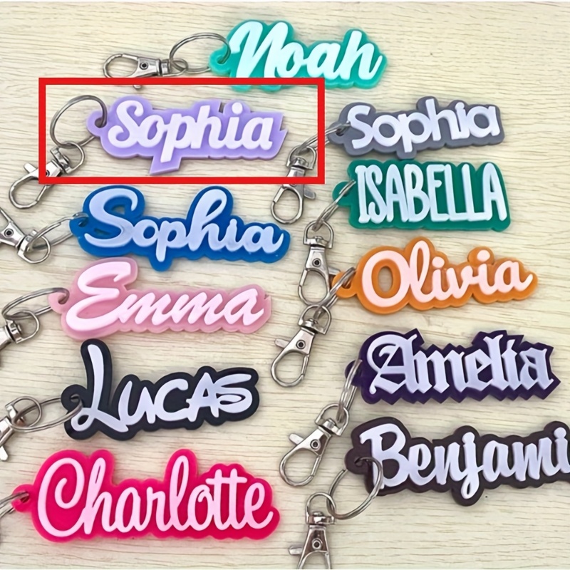 Custom Acrylic Name Keychain, Personalized Letter Jewelry, Perfect For Bags, Suitcases, Etc., Ideal Gift For , Family, Birthdays, Thanksgiving, Mid-autumn Festival, Graduation, Etc