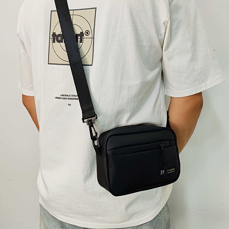 E-shop Lässige Herren Schultertasche, Umhängetasche, Messenger Bag, Rucksack, Tragbare Tasche, Handyhülle, Kleine Tasche, Schwarzer kleiner Rucksack,