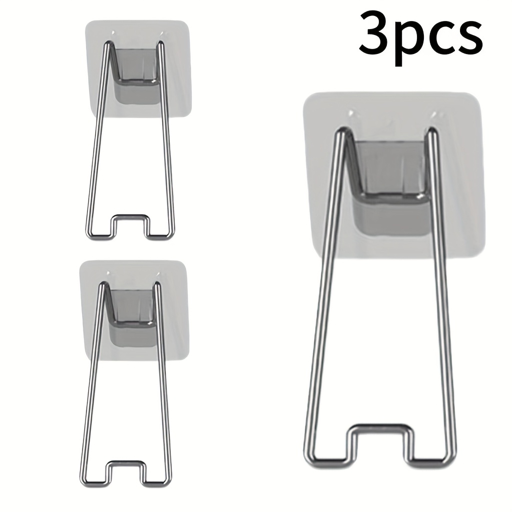 TEMU 3/6pcs Picture Frame Stand Display Stand With Adhesive Easel Backing And Stainless Steel Self-adhesive Stand. Fits Any Size Picture Frame And Is