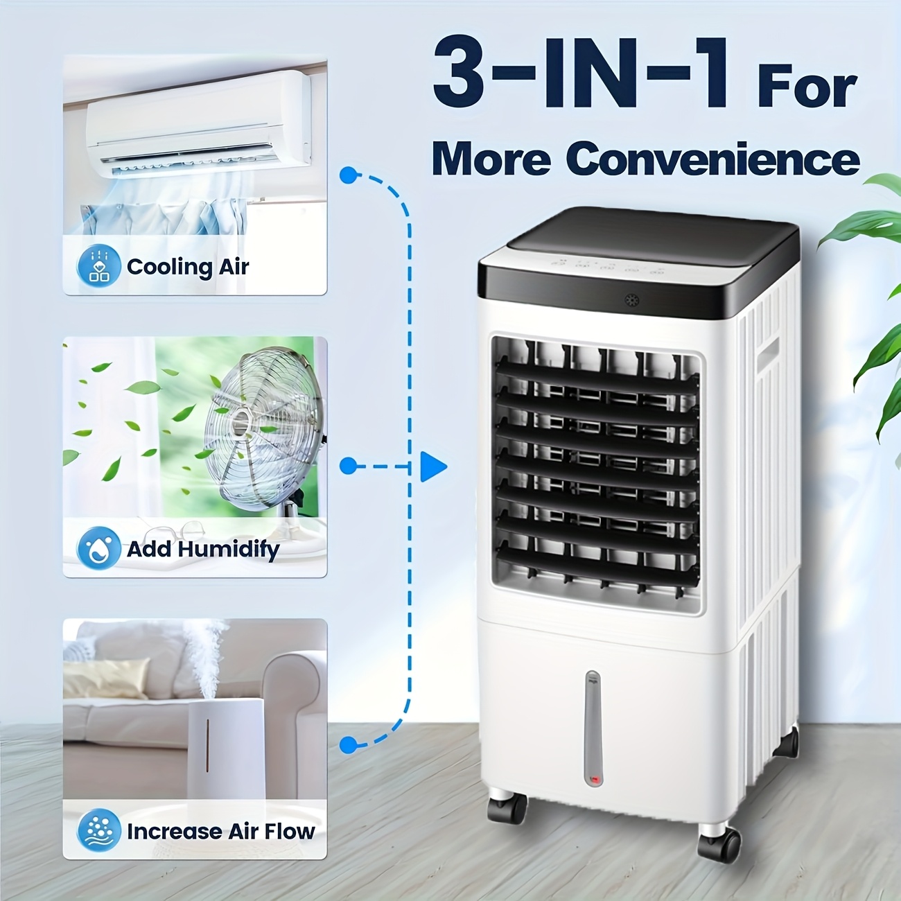 Portable Cooling Fan, 1800 CFM Evaporative Air Conditioner, 3-In-1... product image 2