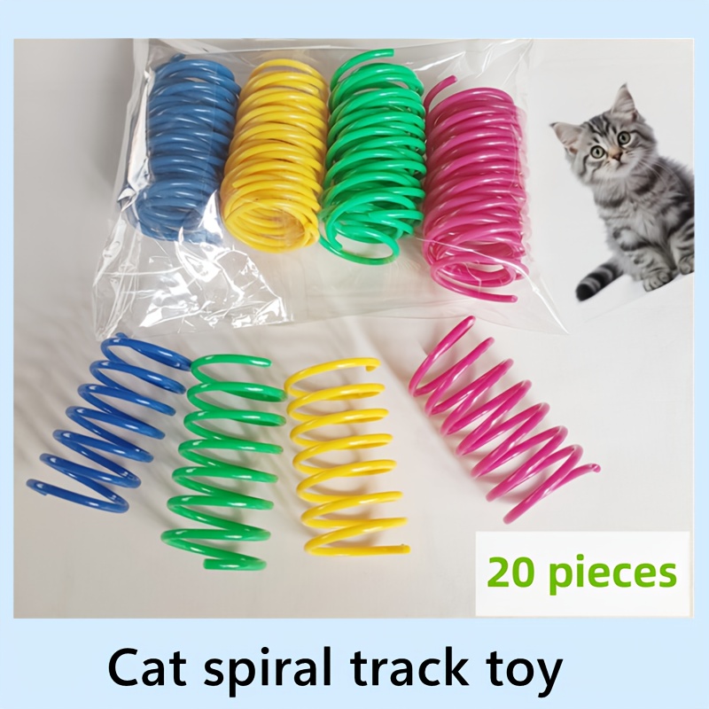 20pcs of colorful plastic   toys for cats designed to entertain and   pets   in stock without battery Product details 0