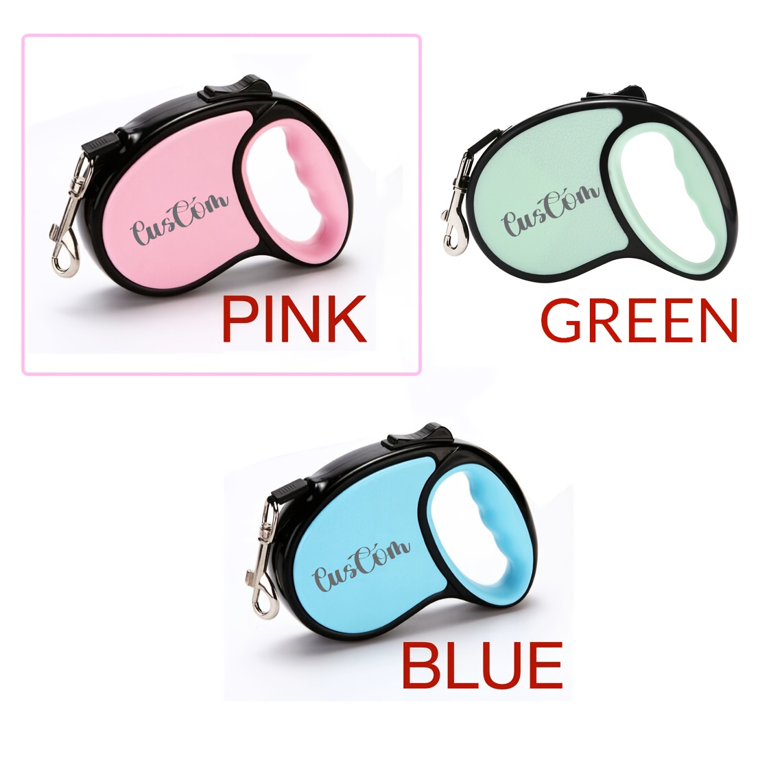 TEMU Personalized Retractable Dog Leash: 5-meter Traction Line, Suitable For Small And Medium-sized Dogs And Cats, Customizable , Anti Slip Handle,
