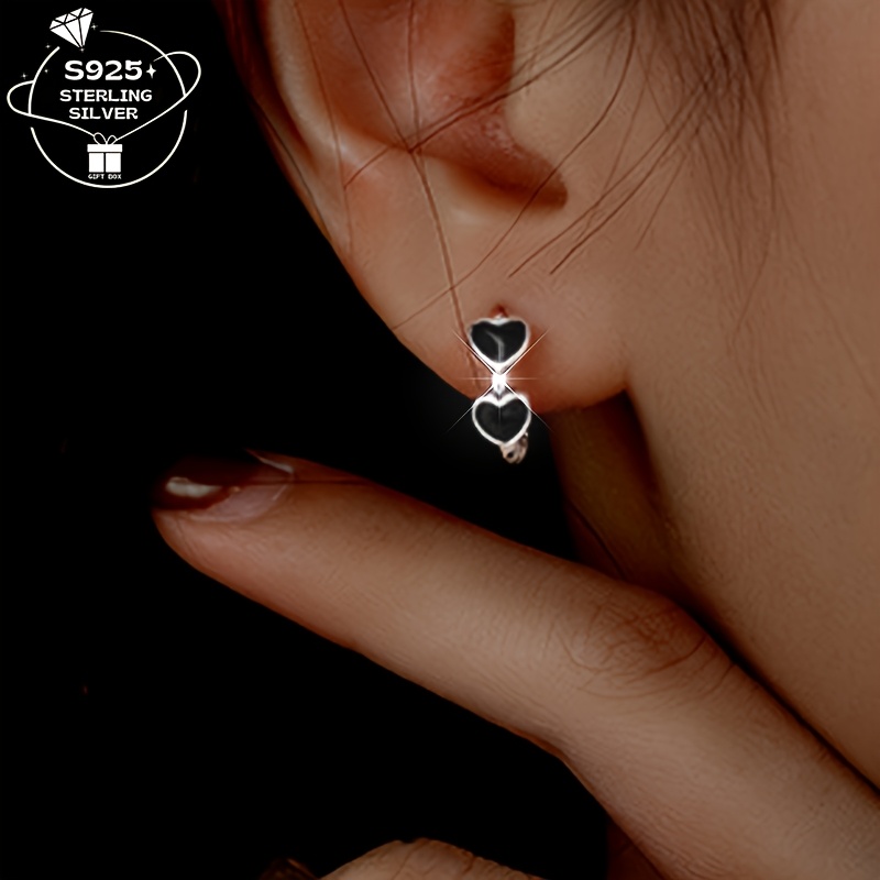 

. 1.7g 1 Pair Of 925 Silver Fashionable Earrings--light And Sexy-trendy Earrings For Women, Valentine's Day Gift