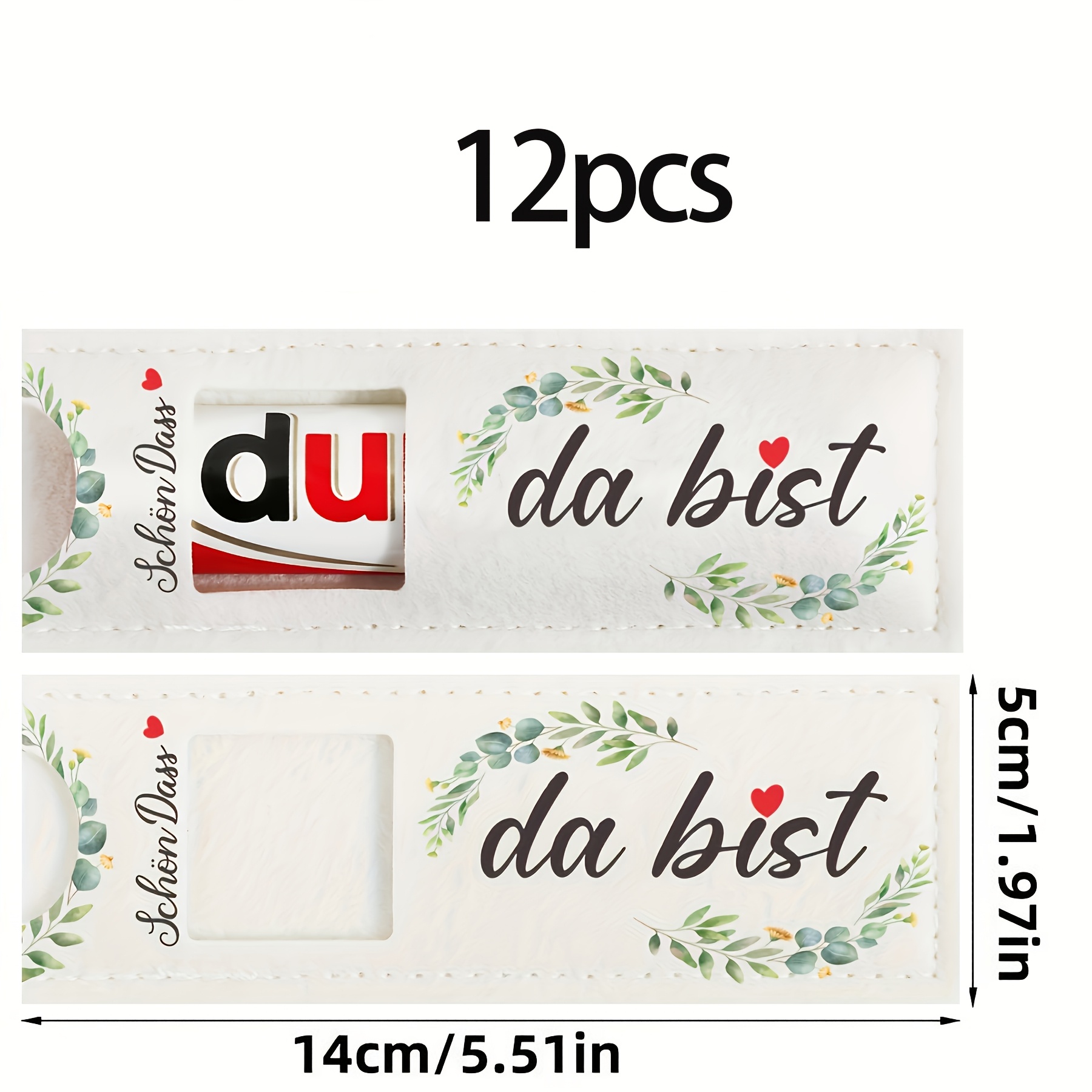 E-shop 5 Stk./12 Stk. Filz-Geschenktüten, geeignet für Hochzeits-, Geburtstags-, Jubiläumsdekorationen – Deutsche „Schön, dass du da bist!“