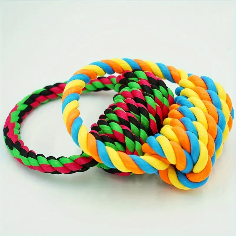 1pc knot dog toys for large breeds assorted colors tough chew toys for heavy duty dental rope toys kit for medium large dogs indestructible puppy teething chew tug toy set dog teeth cleaning bite resistant design Product details 5