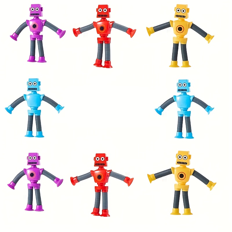 FlexiFun Retractable Robot Toy Pack - Halloween & Christmas Gift