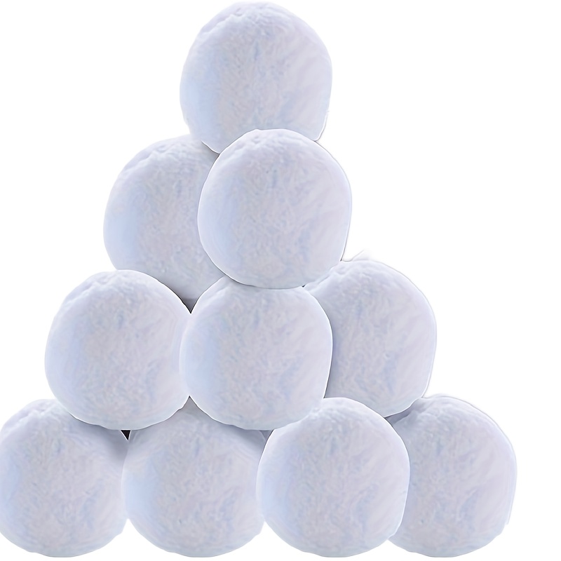 TEMU Plus Size White Decorative Souvenir Exquisite 10pcs Christmas Round Ball Snowball Simulation Foam Big White Christmas Supplies Additions