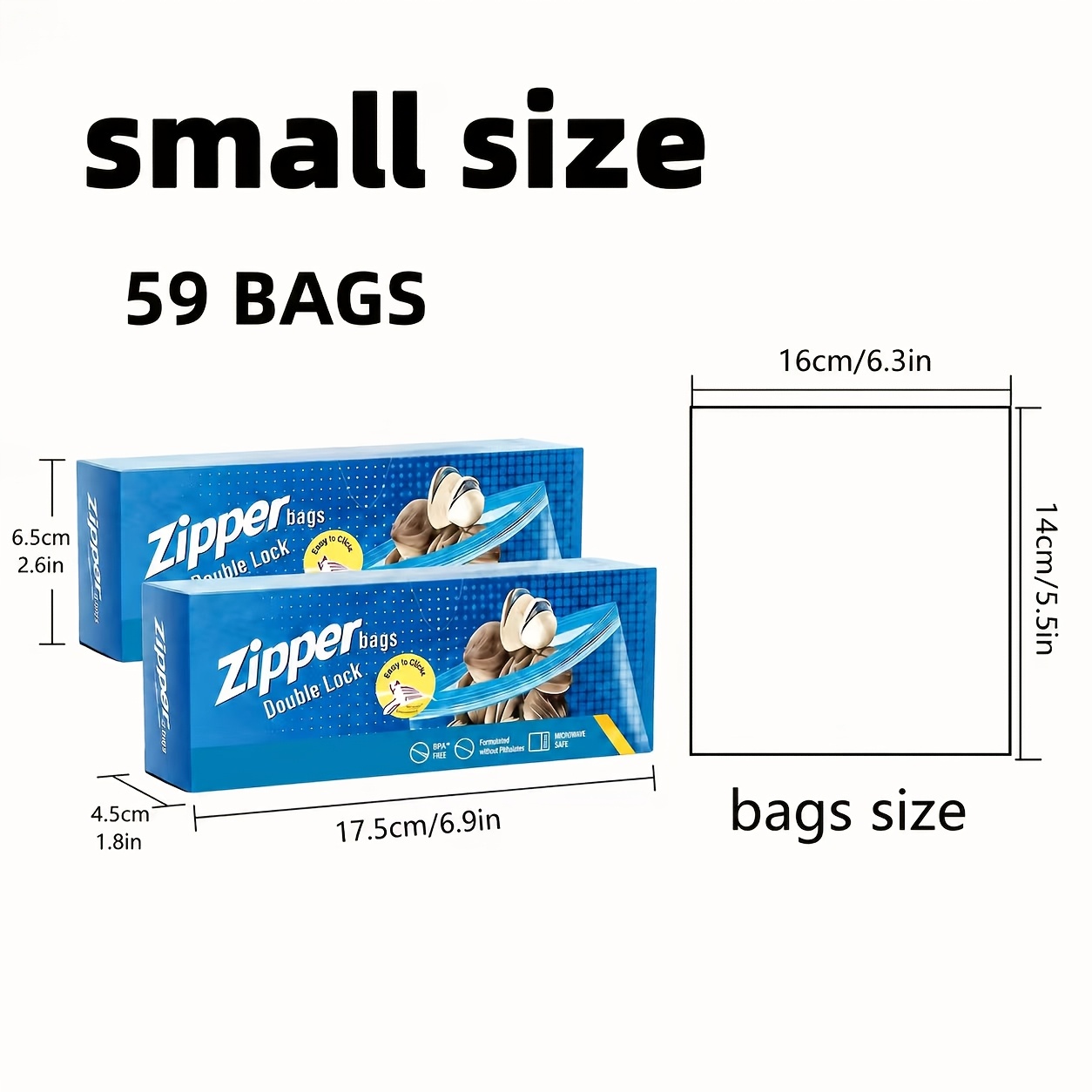 64pcs/59pcs/39pcs/29pcs, Double Zipper Sealed Food Preservation Bags, 3 Sizes to Choose From, BPA Free Reusable Sealed Bags, Microwave Freezing, Suitable for Storing Snacks, Meat, Fruits, And Food, Kitchen Food Preparation Special Preservation Bag