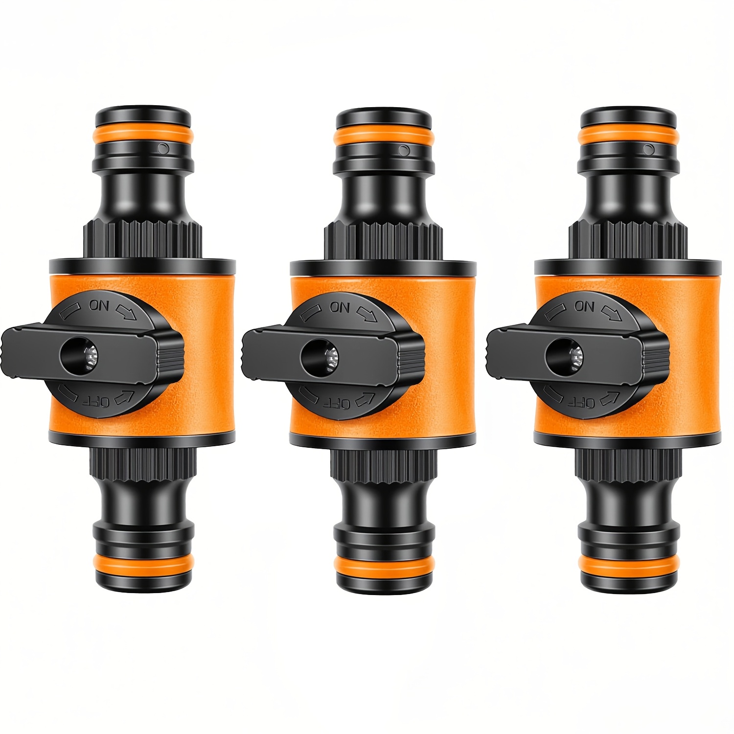 Image of 3pcs Quick Release Dual Hose Connector, Hose Connector Adapter, Garden Hose Connector, Quick Connector, Suitable For Garden Hoses, Water Pipes, Irrigation Water Pipes