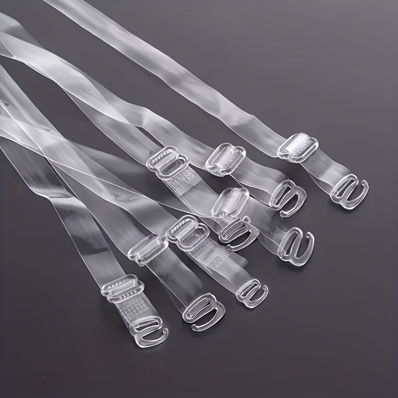 TEMU 8 Bretelles de Soutien-gorge Transparentes, 4 Paires de Bretelles Invisibles Antidérapantes et Réglables Armatures