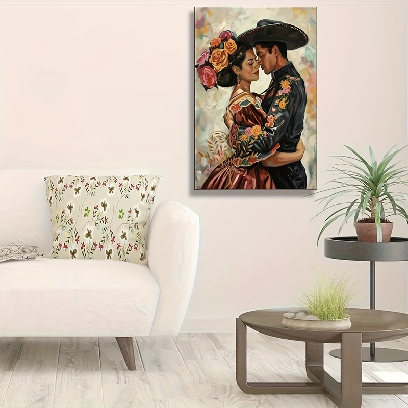 絵画 70s Mexican pair art Amazon.com: Mexican Couple Art Vintage Poster Mexican Man