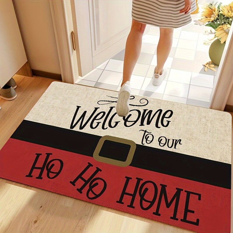 

-, - Christmas Doormat - / Entrance Mat, Low Pile, Washable Rug For , For