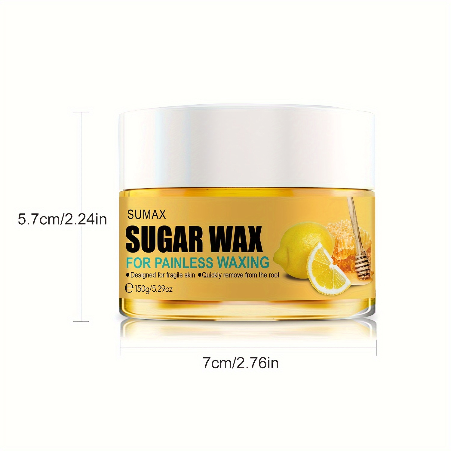 5.29oz Honey Lemon Wax Natural Ingredients Efficient Hair Removal Effect Mild Skincare Formula Sugar Wax For Painless Waxing