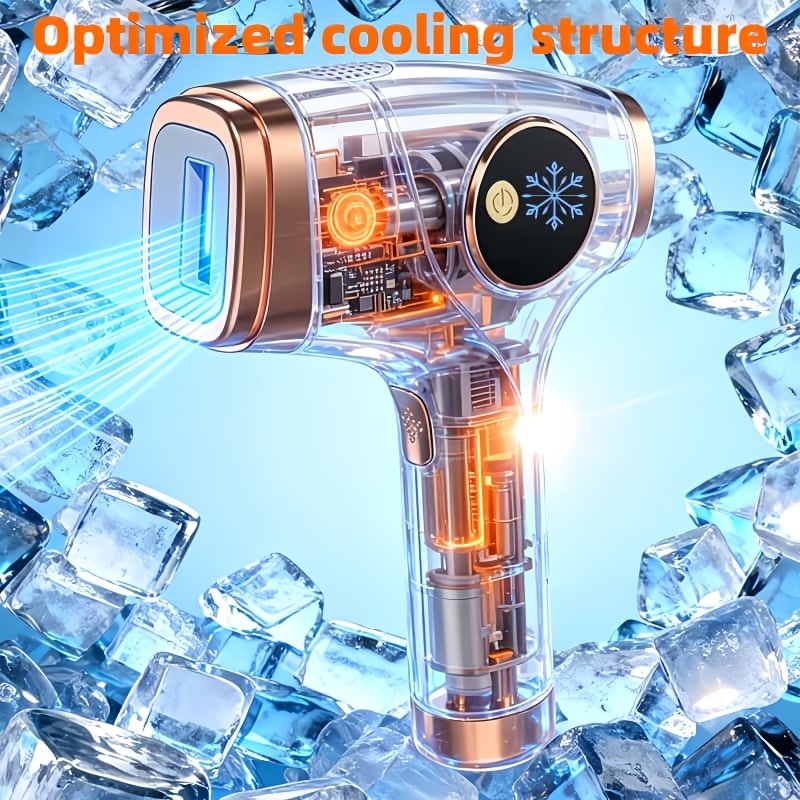 At-Home IPL Hair Reduction Device with Sapphire Cooling Comfort Technology, 5 Adjustable Modes, Up to 999, 900 Flash Lifespan, Unisex Grooming Tool for Face, Body, Underarms & Bikini Area, Sweet Gift for Her And Mom And Best Friends