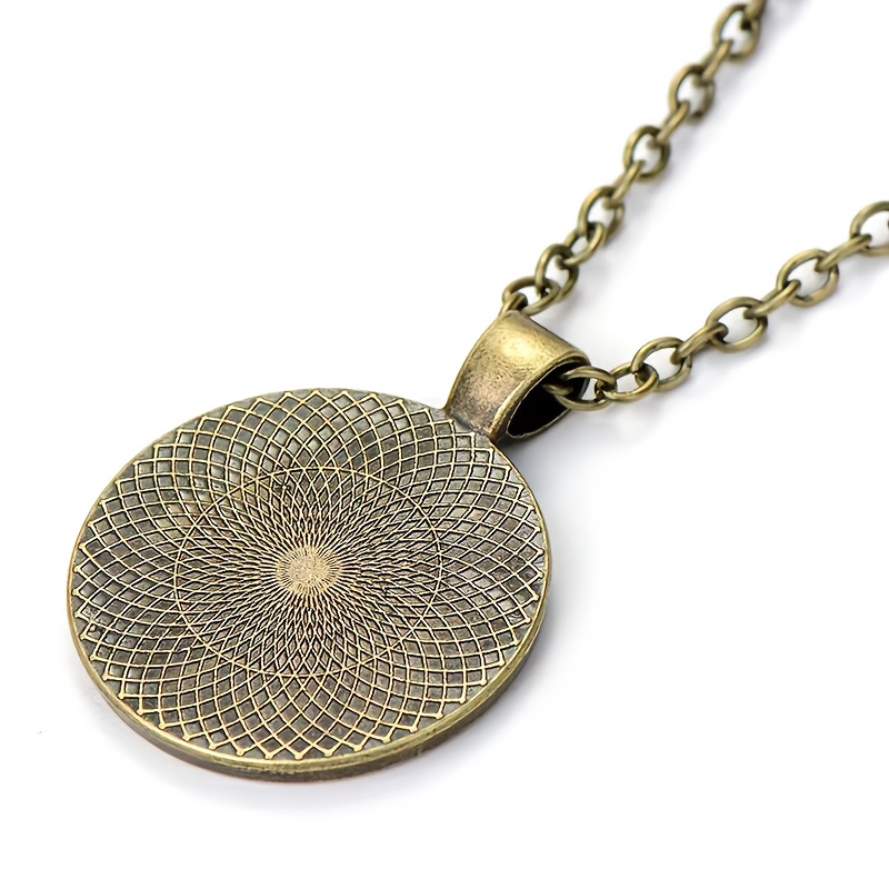 Women's Classic Chain Necklace with Colorful Glass Inlays