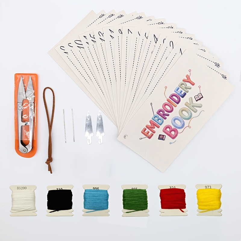 TEMU Mini livre de couture créatif, kit de couture et de broderie DIY pour débutant avec guide par , kit de couture de voyage portable pour tous les