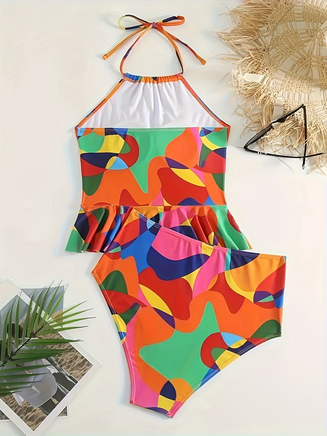 Maillot De Bain 1 Pièce Sportif Femme SHEKINI - Dos Nageur, Taille Haute, Grande Taille, Shorty - 2