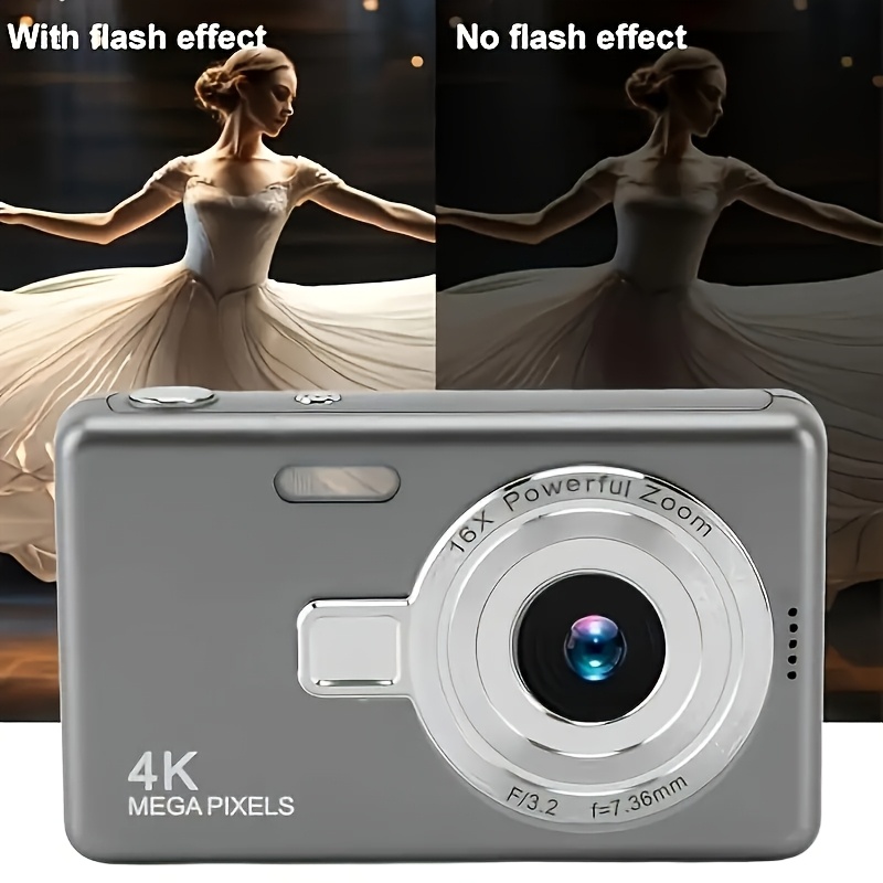 

New Stylish And Simple Hd Digital Camera, 2.4-inch Ips Screen, , With Light, Can Take Photos And Videos, Portable Ccd, Memory Card Not Included, Easy To , Holiday Gift, Best Gift No Sd Card Included