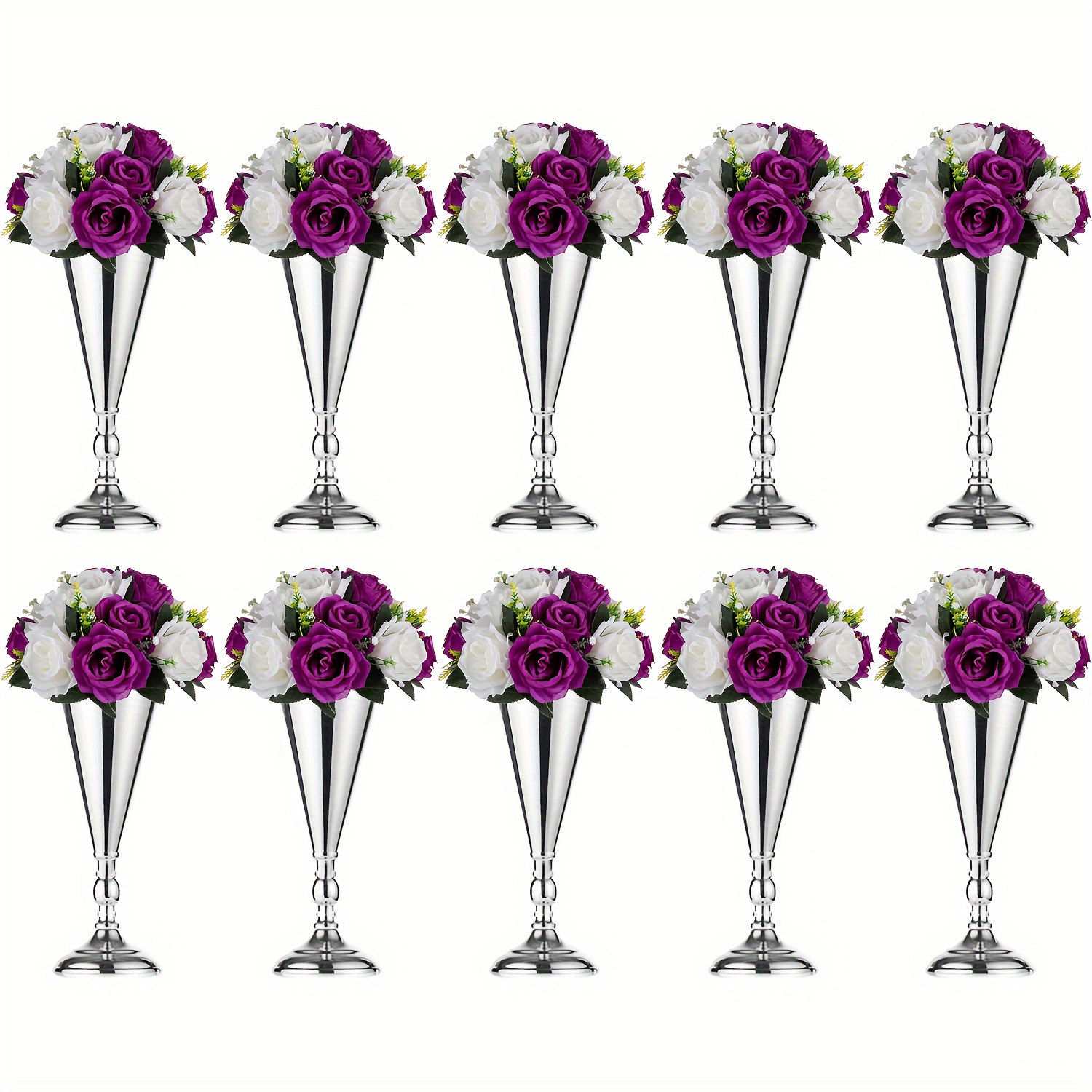 8 Pezzi Supporti Per Corpetto In Lega - Spille Porta Fiori Per Matrimonio E Fai Da Te - 42mm (Bianco Oro)
