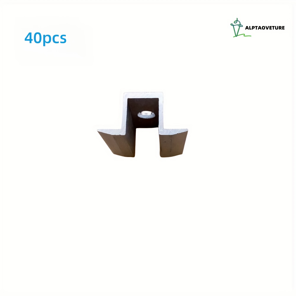 Alptaoveture 40pcs Panel Mid Clamps Solar Panel Bracket Aluminium Mounting Additions Aluminum Solar Mid Clamp For Solar Panel Mounting Solar Panel Mid Clamp