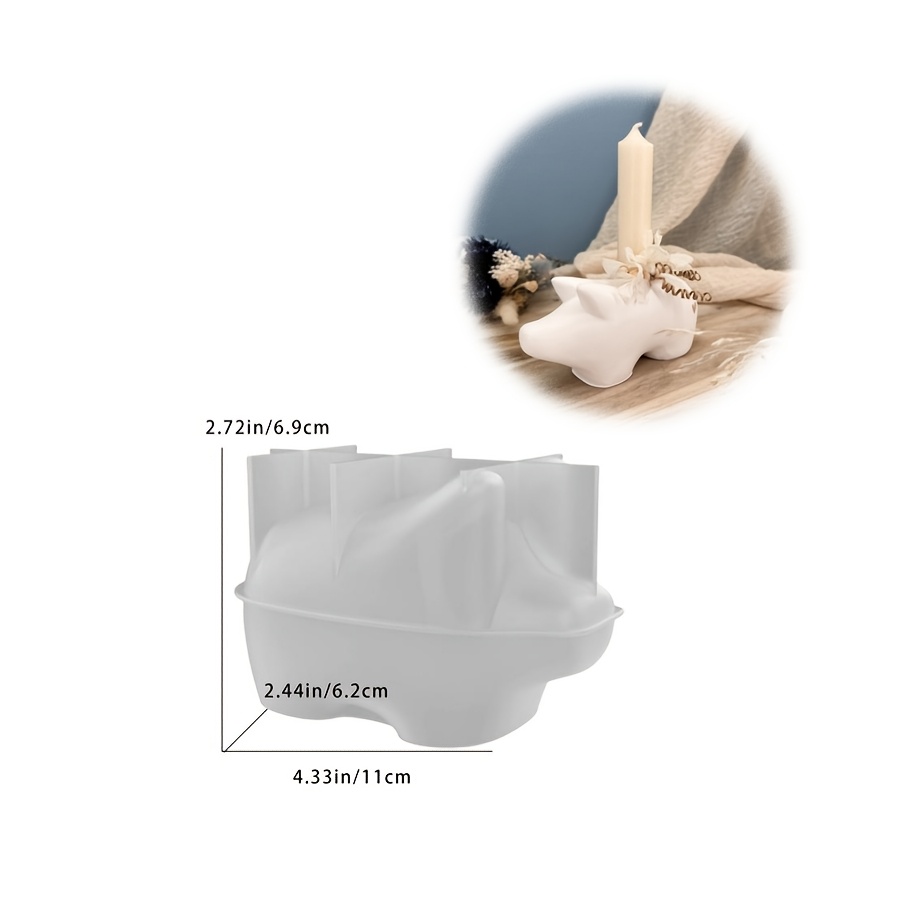 Diy Clay Mold For Selling Small Pig Candle Holders, Suitable For Making Dropper Gypsum Candles, Aromatherapy Products, Home Decoration Tables, And Silicone Molds