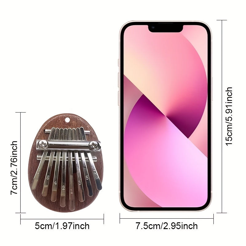 8 Keys Mini Kalimba High Quality Exquisite Finger Thumb Piano Marimba Music Good Accessory Pendant Gift, Christmas and Halloween Gift, Thanksgiving Gift