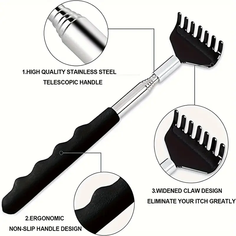 1pack retractable back massager christmas gifts for men paw retractable back massager red massage tool with rubber handle Product details 2