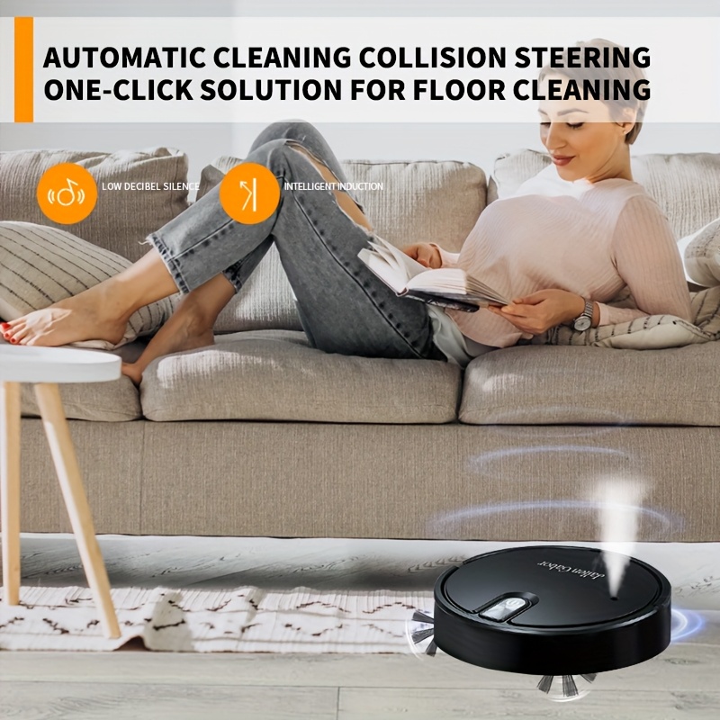 , multi-functional sweeping robot, suitable for living room cleaning, pet hair cleaning, daily garbage cleaning, with 2800pa super suction, powerful garbage cleaning, of working time, usb fast charging, suitable as a gift, family use details 9