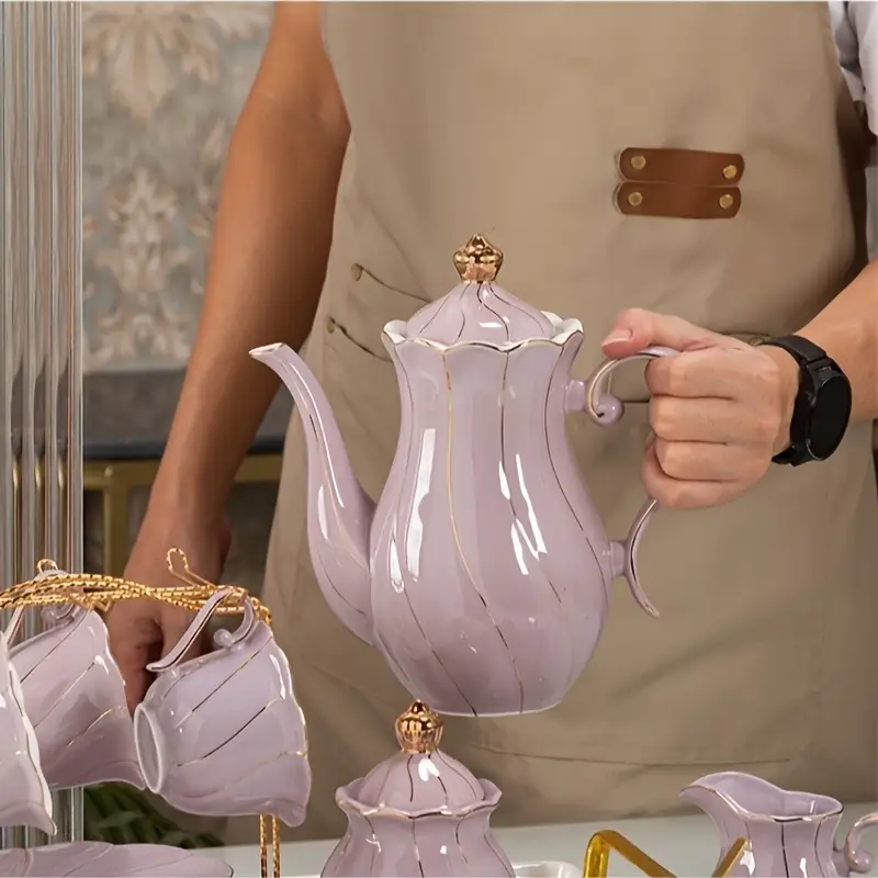 22pcs ceramic tea sets for women tea party british tea and coffee cups set gift for women mother for tea party package Product details 4