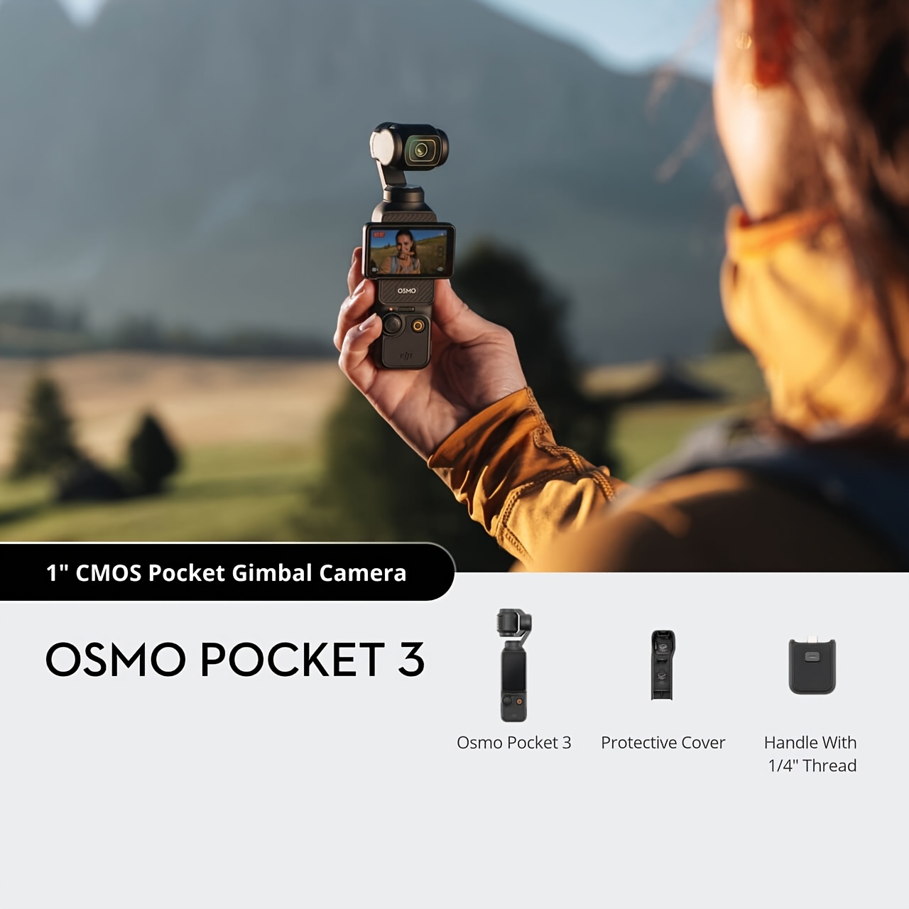 DJI Osmo Pocket 3 1-Inch CMOS 4K/120Fps Vlogging Camera 3-Axis Gimbal 2-Inch Rotating Screen Activetrack 6.0, Portable Pocket Stabilizer for Travel, Tiktok, Youtube, Standard Version