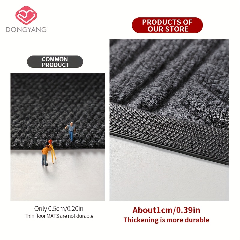 1pc of   brand water absorbing and anti   mat solid color striped welcome mat thickened and weighted outdoor mat durable and easy to     pads suitable for outdoor doorways   entrance   outdoors Product details 7