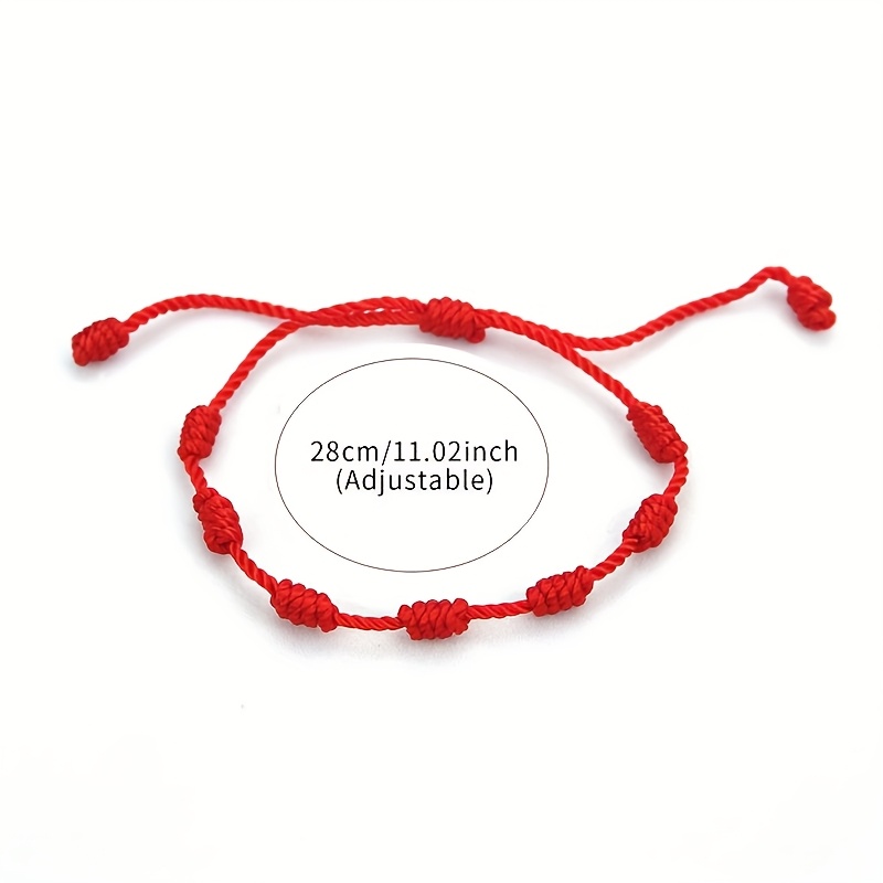 Adjustable Seven Knot Bracelet - Unisex - 10 Colors