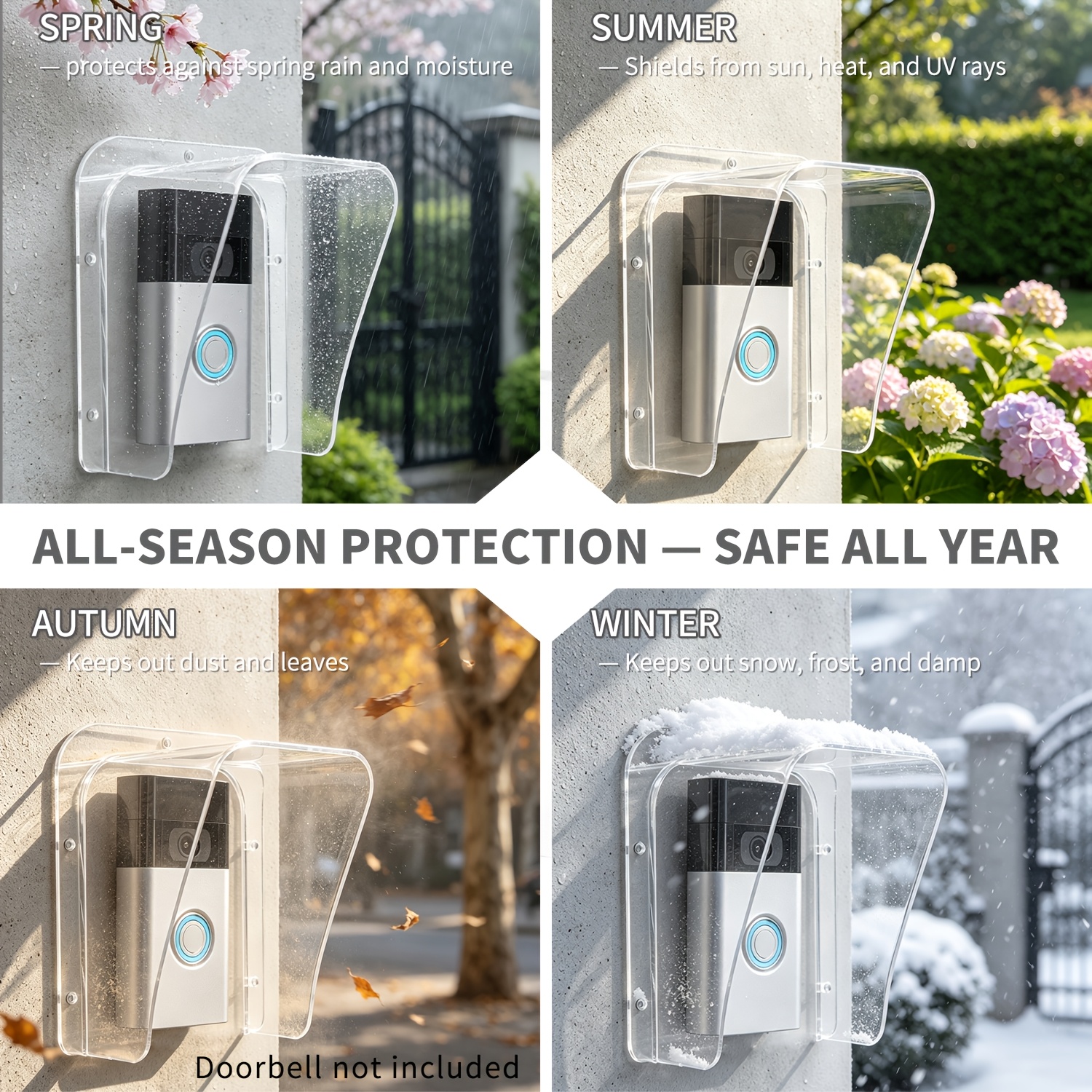 Weatherproof Doorbell Rain Cover for Ring, Blink, Google Nest