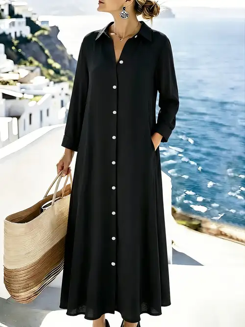 temu long sleeve dresses YY0704069 Elegant and Simple Square-neck Red Printed Long-sleeve Women's Dress, a Fashionable and Versatile Soft Ladies' Dress, Loose Elegant and Comfortable Women's Dress, Suitable for Daily Casual