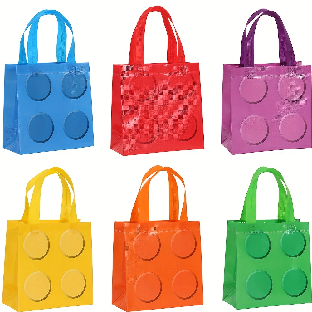 E-shop Geschenk für Sie/Ihn 6/10/30 Stk. Geschenktüten Einkaufstaschen Geschenk-Tragetasche Einkaufstaschen Vliesstofftasche mit Griffen Bürobedarf