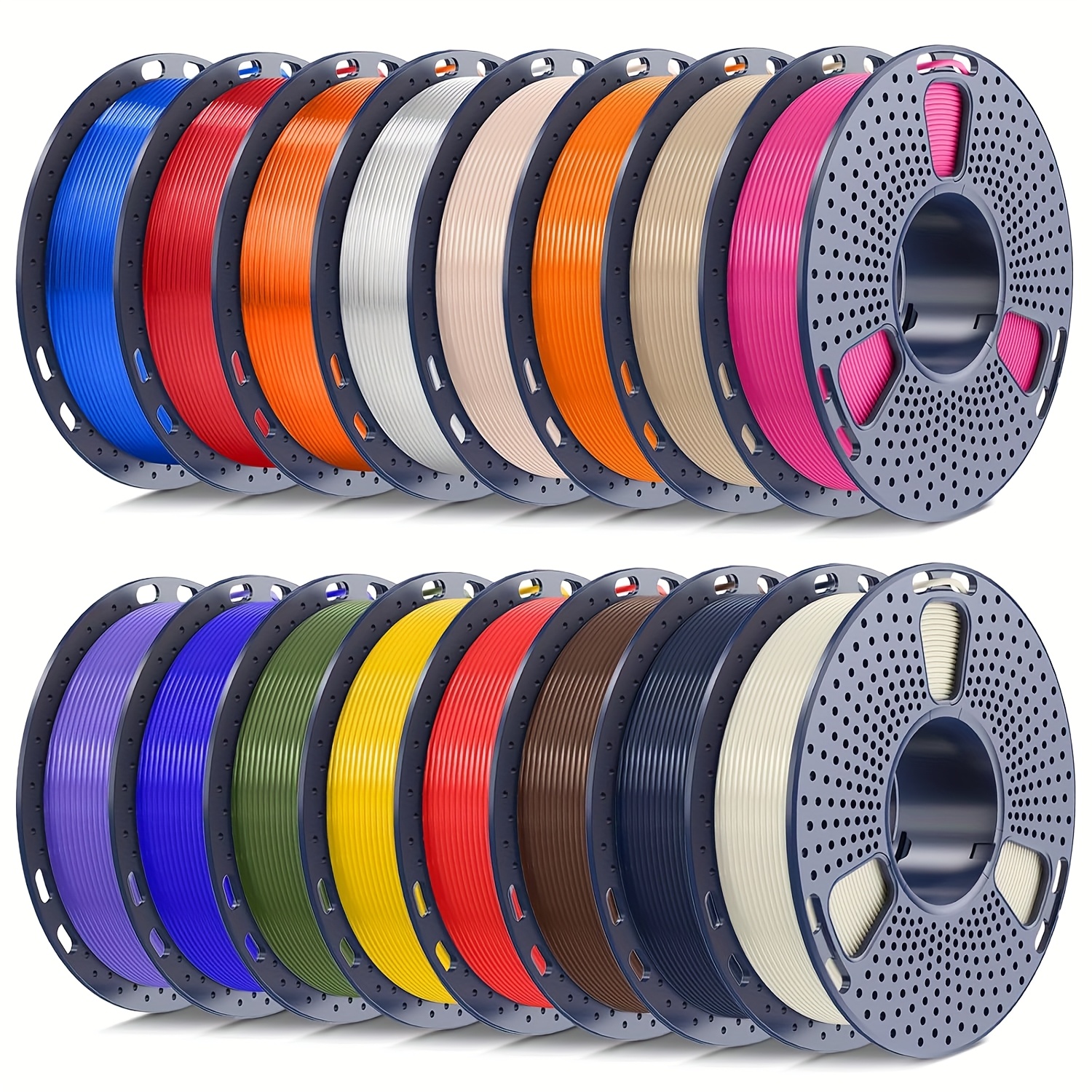 TEMU 16 Rollos X 250G SUNLU 2.0 Filamento para Impresora 3D 1.75Mm, Paquete de 16 Rollos, Bobina de 250G, 16 Opciones de Rollos, Total de 4Kg