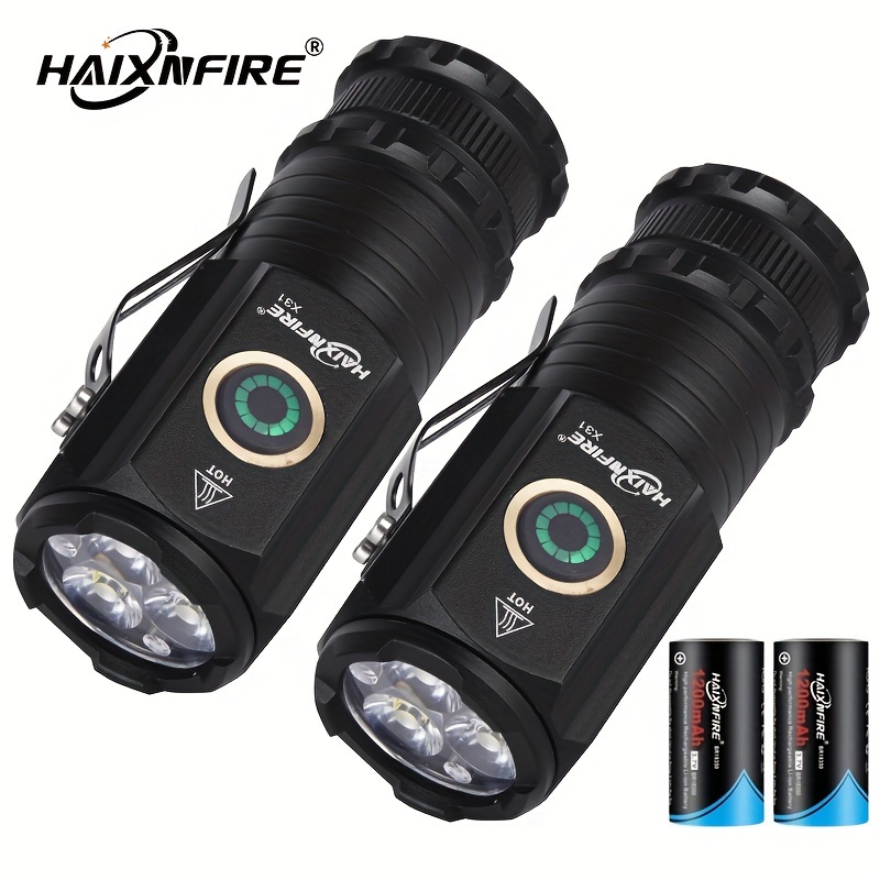 

2pcs Usb Rechargeable Led Mini Flashlight Camping Light-very Suitable For Outdoor Adventure Strong Tail Magnet Working Light Original Light Halloween Decorative Lights Ambient Light