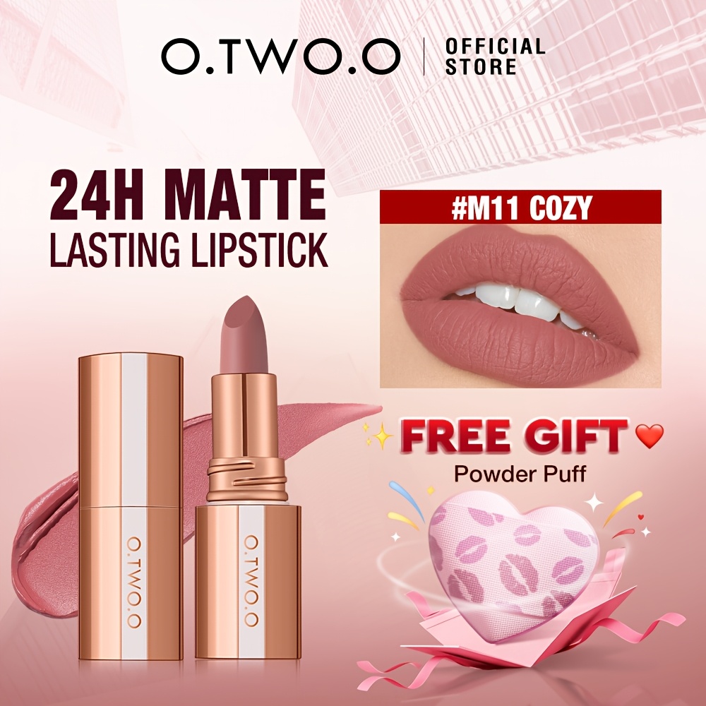 O.TWO.O Matte Lip Gloss – Waterproof, Non-Smudge, Long-Lasting Korean Formula