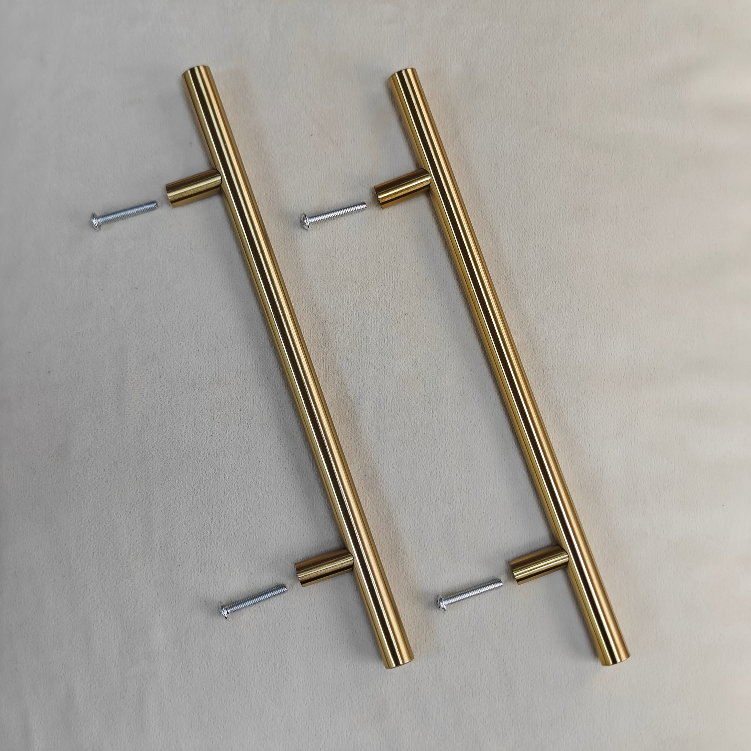 TEMU 2pcs Of 25cm/9.84inch Stainless Steel Large T-shaped Handles, Complete With All Additions, Comfortable Grip, Sturdy And Durable, Aesthetically