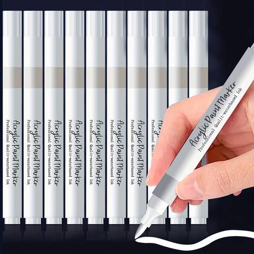 white acrylic paint marker pens marker highlighter pens for rock painting glass ceramic paper paper painting artwork diy craft suitable for artists and students