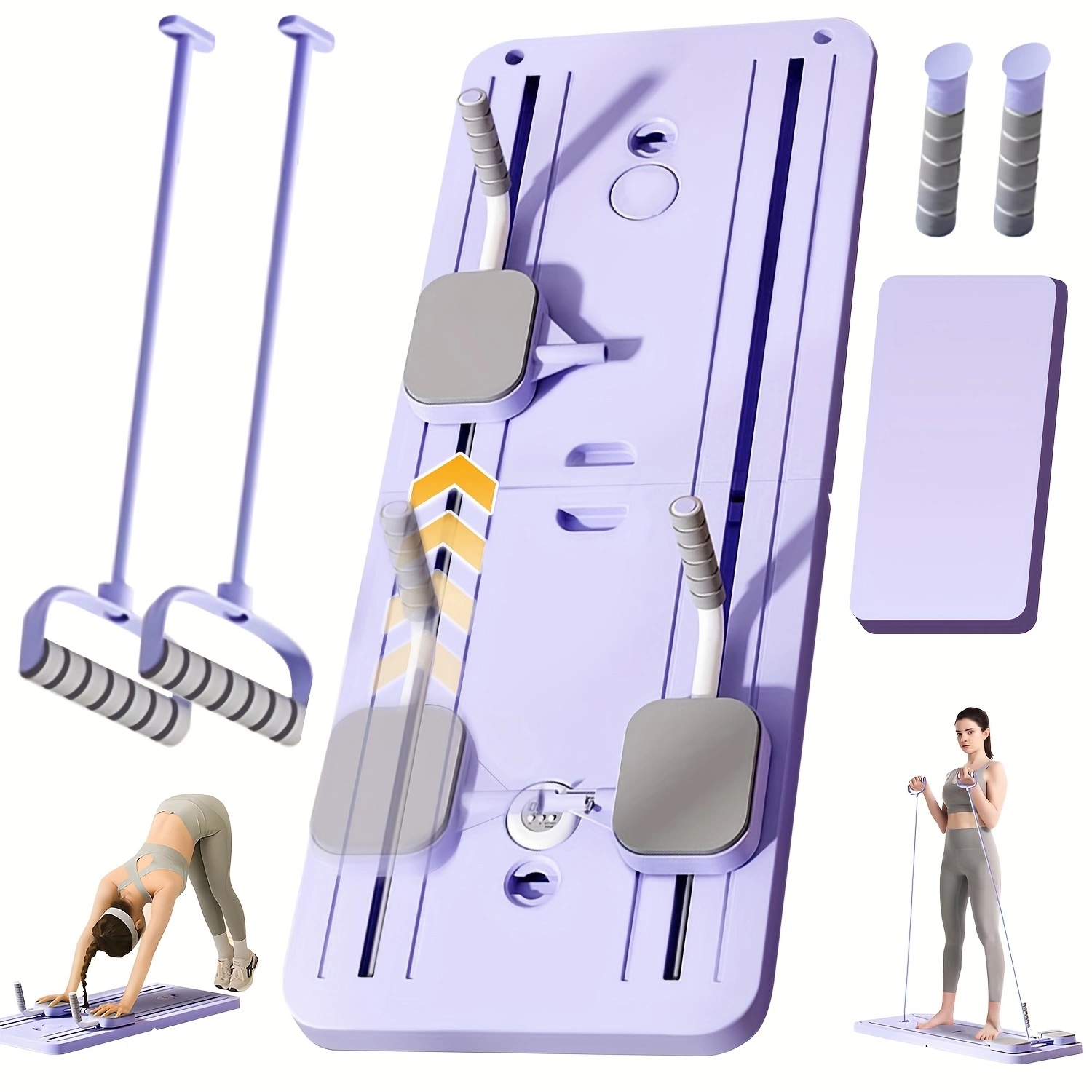 TEMU Pilates Board For Home Foldable, Reformer Machine, Pilates Equipment, Foldable Reformer Pilates Machine For Home Workout, Multifunctional Ab