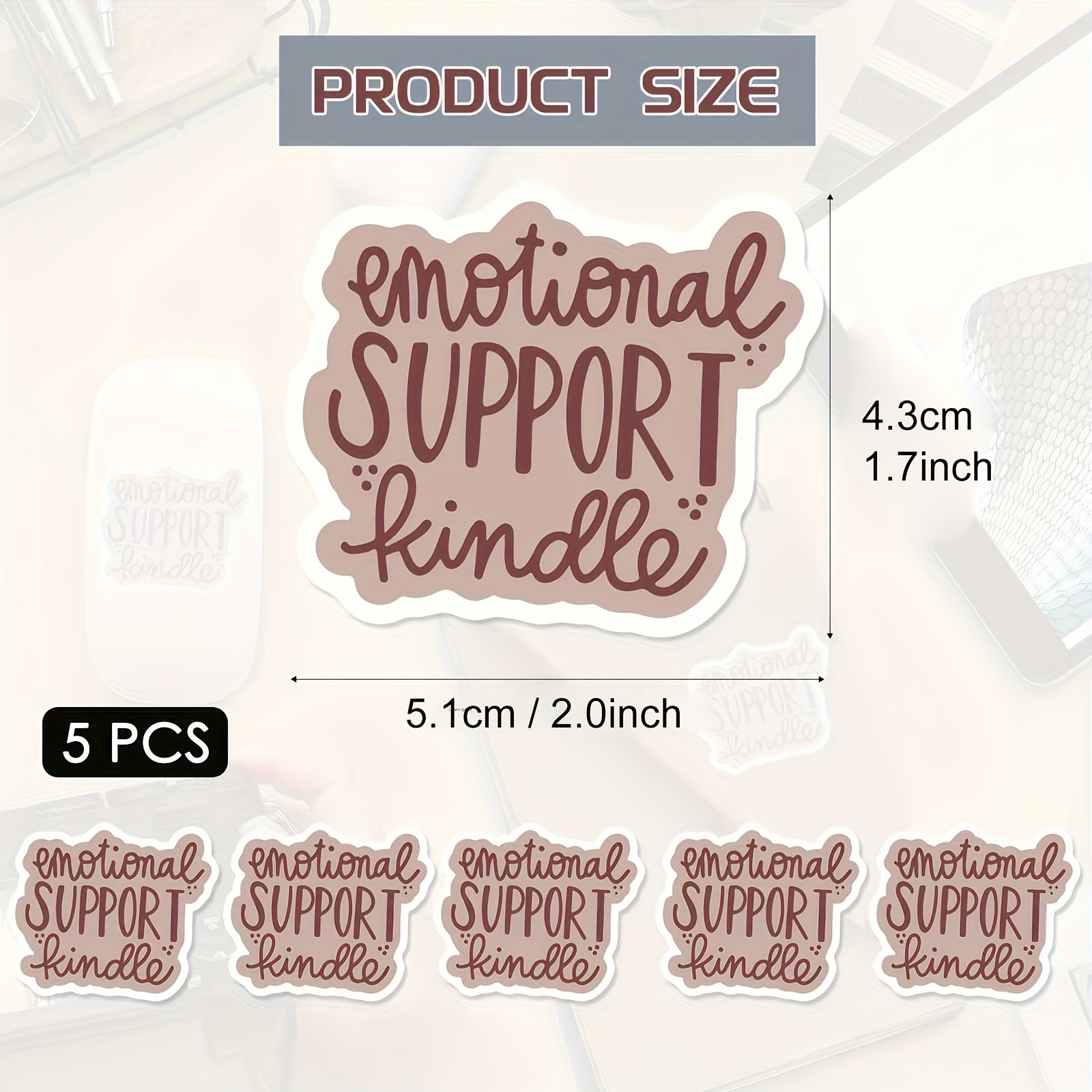 Emotional Support Kindle Stickers Cute Vinyl Book Stickers - Temu