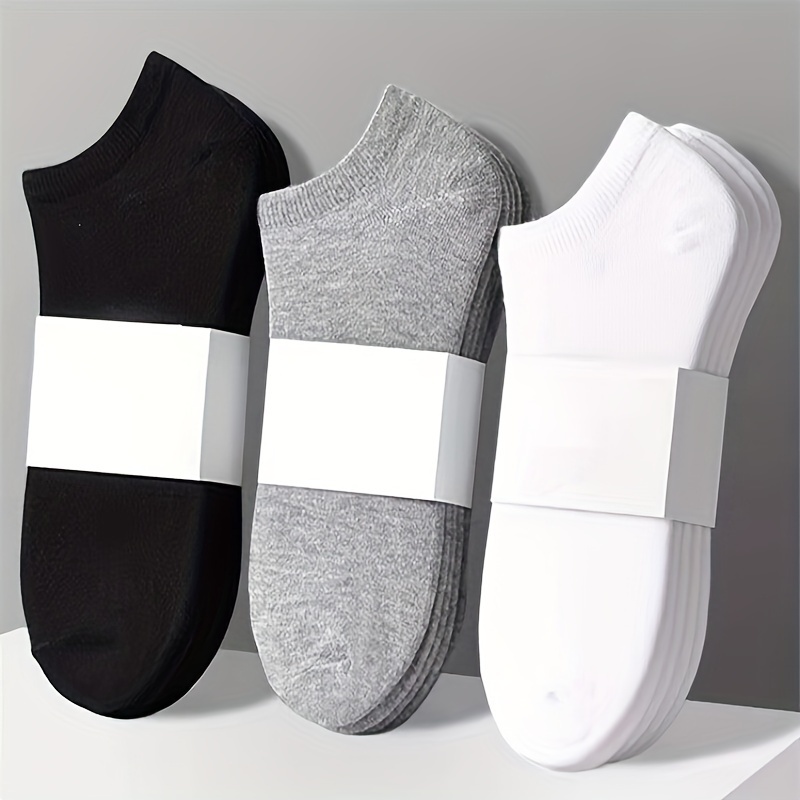 

5/10pcs Breathable No-show Socks - Comfortable, Lightweight Athletic Boat Socks For Casual Attire