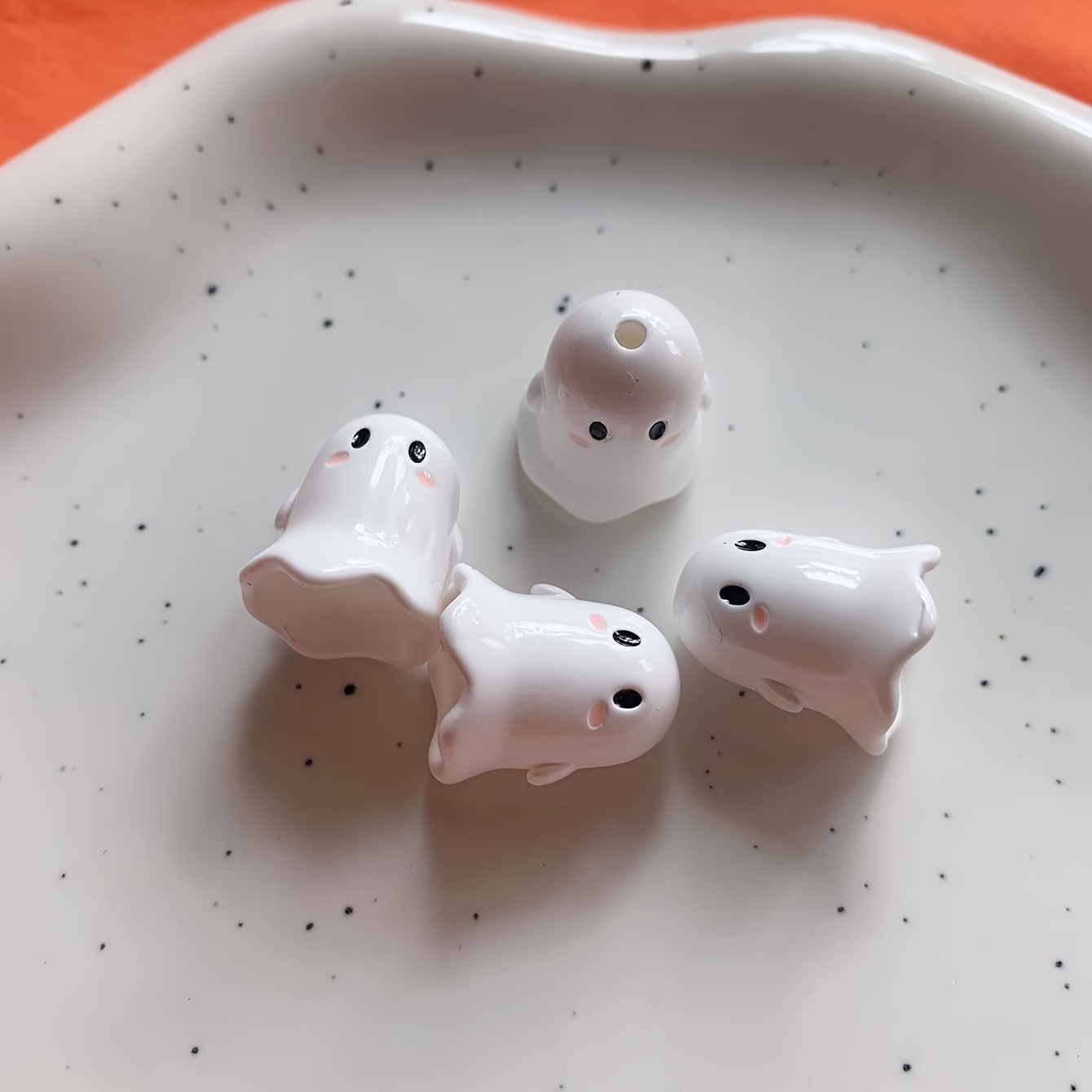 TEMU 4pcs Cute Bead Charms Halloween Decor Set, Making Supplies For Bracelets Necklaces Phone Lanyards, Themed Pendants To Craft Earrings & Handmade
