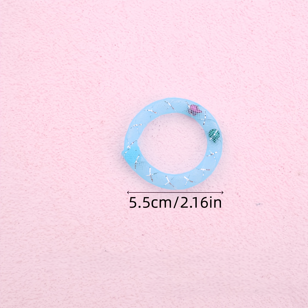 random color 2pcs cat toys soft mesh tube cat self entertainment donut bell   self entertainment boredom relief chewing toy suitable for all cats to play without battery Product details 3