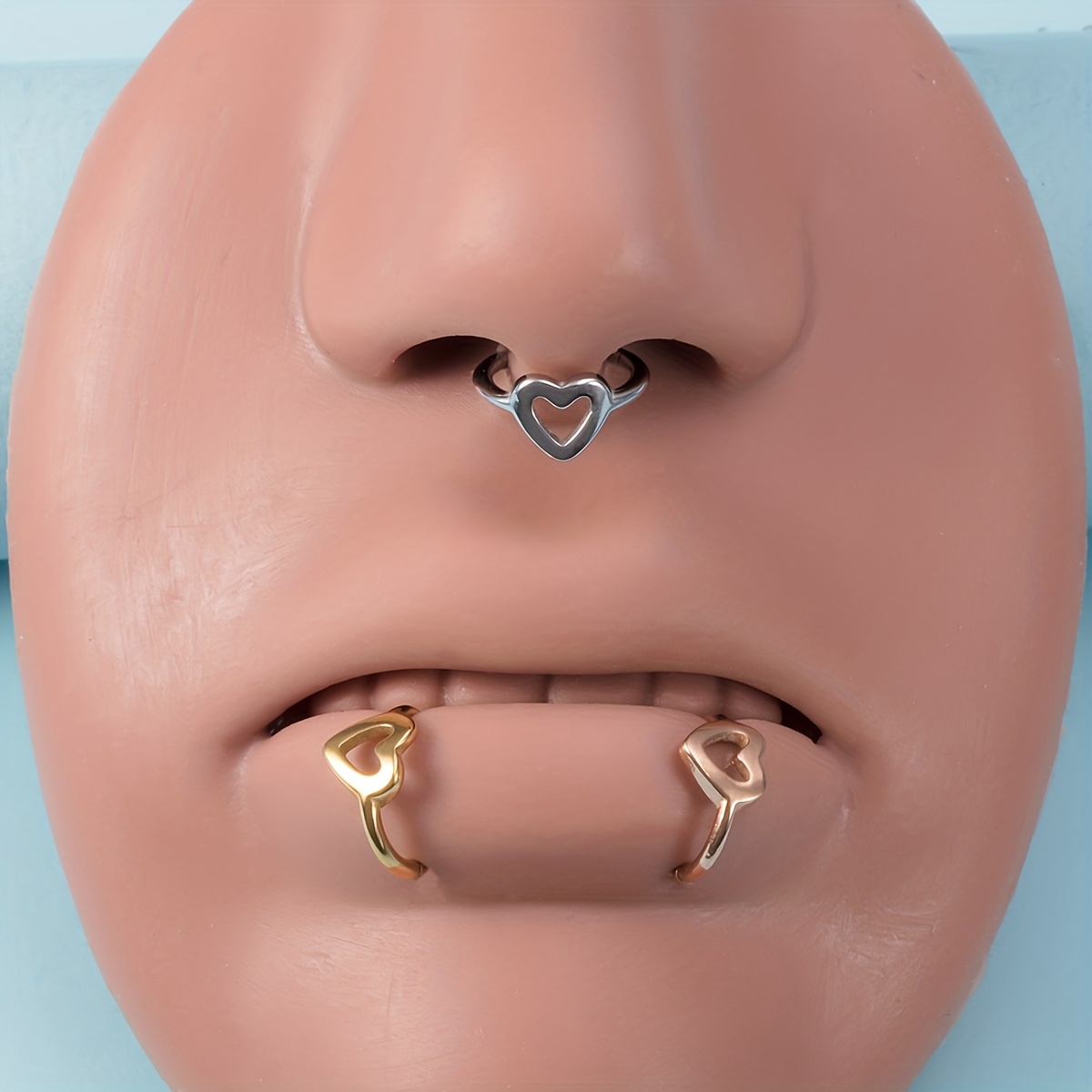 Women's Single Helix Hoop Earrings, Heart-Shaped Design