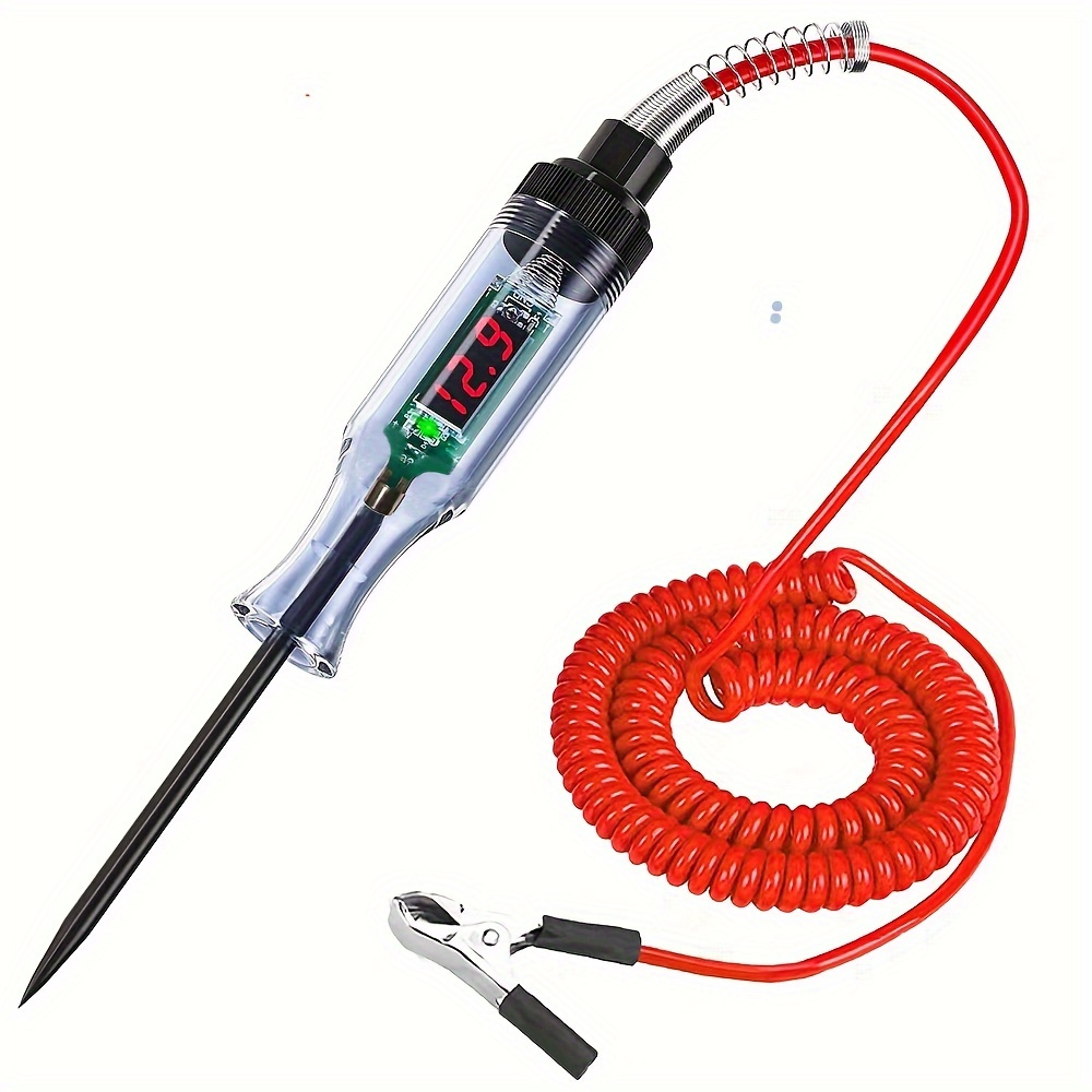 

Stylo de test de automobile numérique 6-24V Circuit Tester avec longue , matériau conducteur, alimenté par de de , mesure en du système électrique automobile et camion