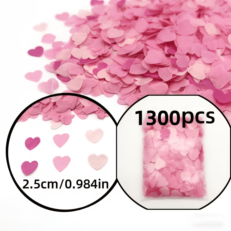 TEMU 1300 piezas de lentejuelas rosas de , soportes para tarjetas y rellenos de globos, perfectas para fiestas de , flores de y dispersión de , y