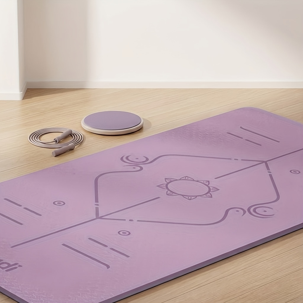 E-shop Yoga Matte Stoßdämpfung Leise TPE Verdickte Rutschfeste Heimmatte Positionslinie Balance Matte Springseil Fitness 6mm/8mm